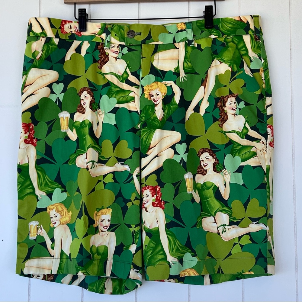 Loudmouth Golf Men’s “Erin Go Bragh” 11” Golf Shorts Stretch Size 40‎
